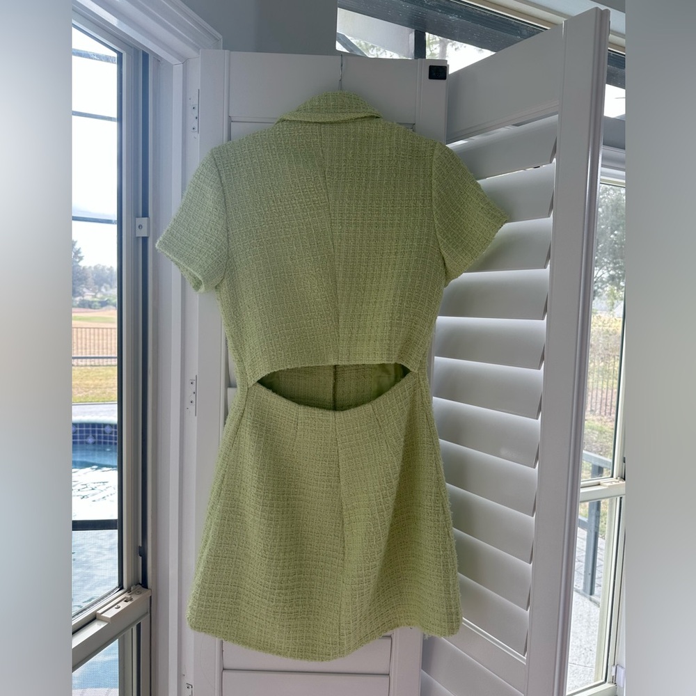 Self-Portrait Light Mint Tweed Mini Dress - Picture 5 of 9